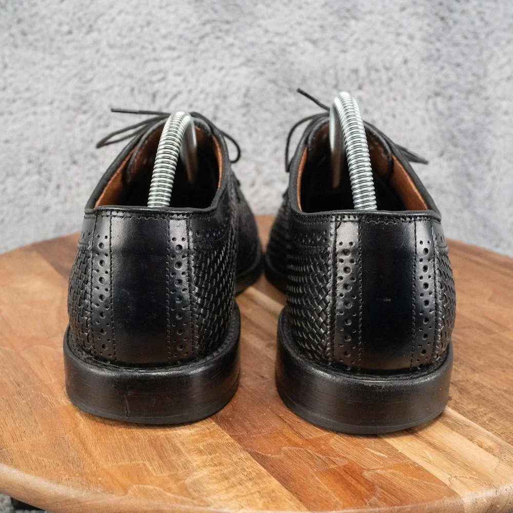 Allen Edmonds Black Shreveport Cap Toe Woven Oxfords Size 9 D 9929 Shoes